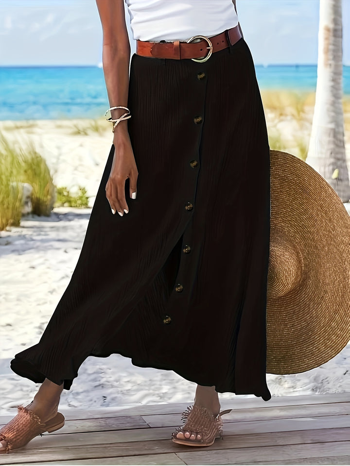 A-line Rok – Hoge Taille & Zijdelingse Spleet