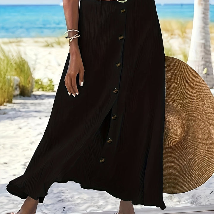 A-line Rok – Hoge Taille & Zijdelingse Spleet
