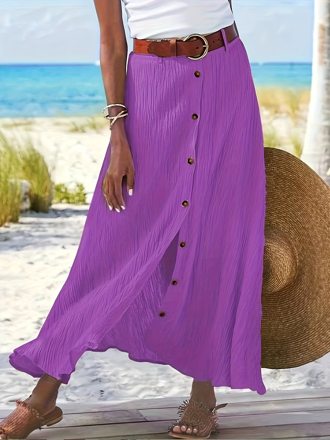 A-line Rok – Hoge Taille & Zijdelingse Spleet