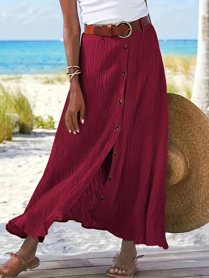 A-line Rok – Hoge Taille & Zijdelingse Spleet