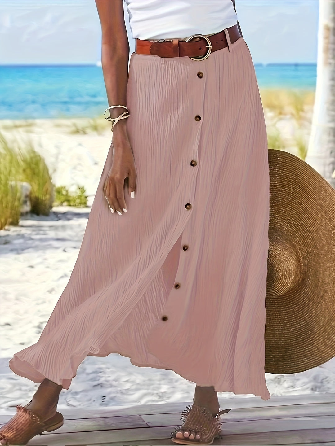 A-line Rok – Hoge Taille & Zijdelingse Spleet