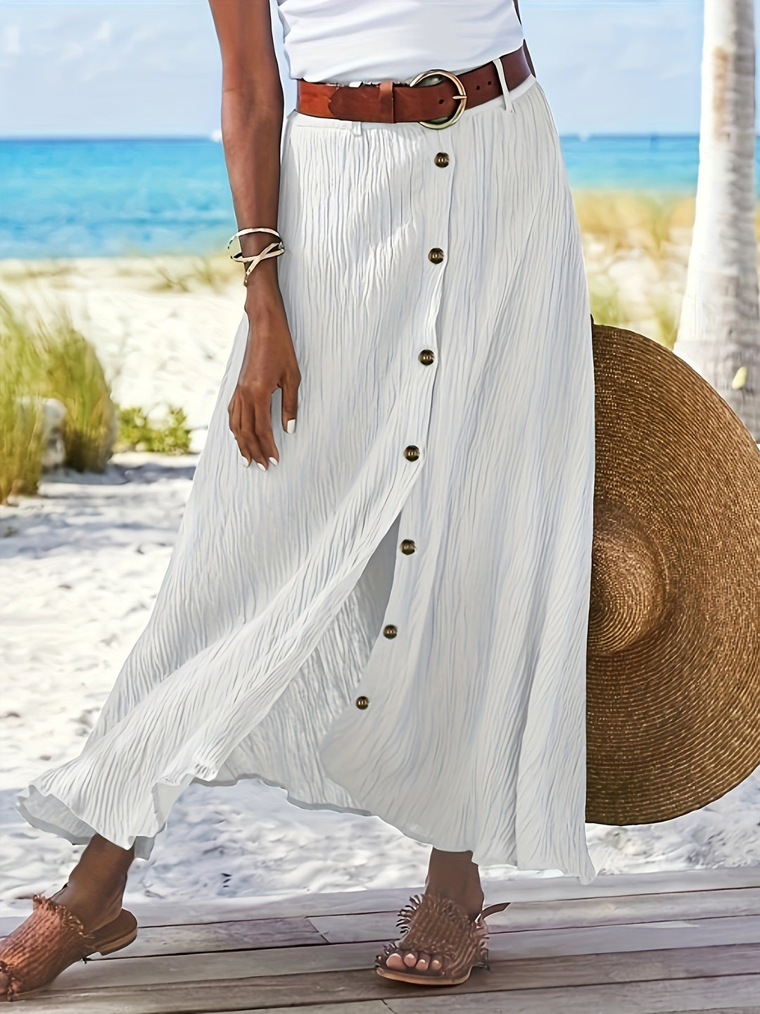 A-line Rok – Hoge Taille & Zijdelingse Spleet