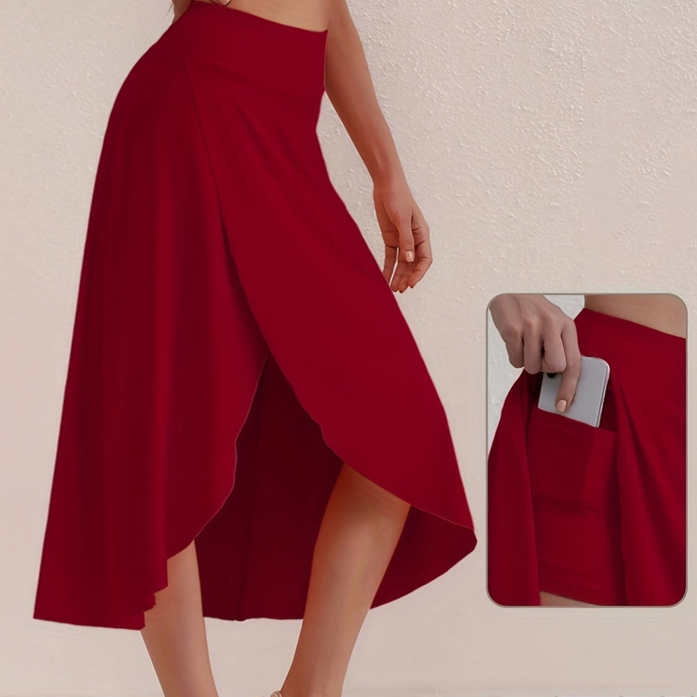 Athletic Rok – Asymmetrische Split & Hoge Taille Pasvorm