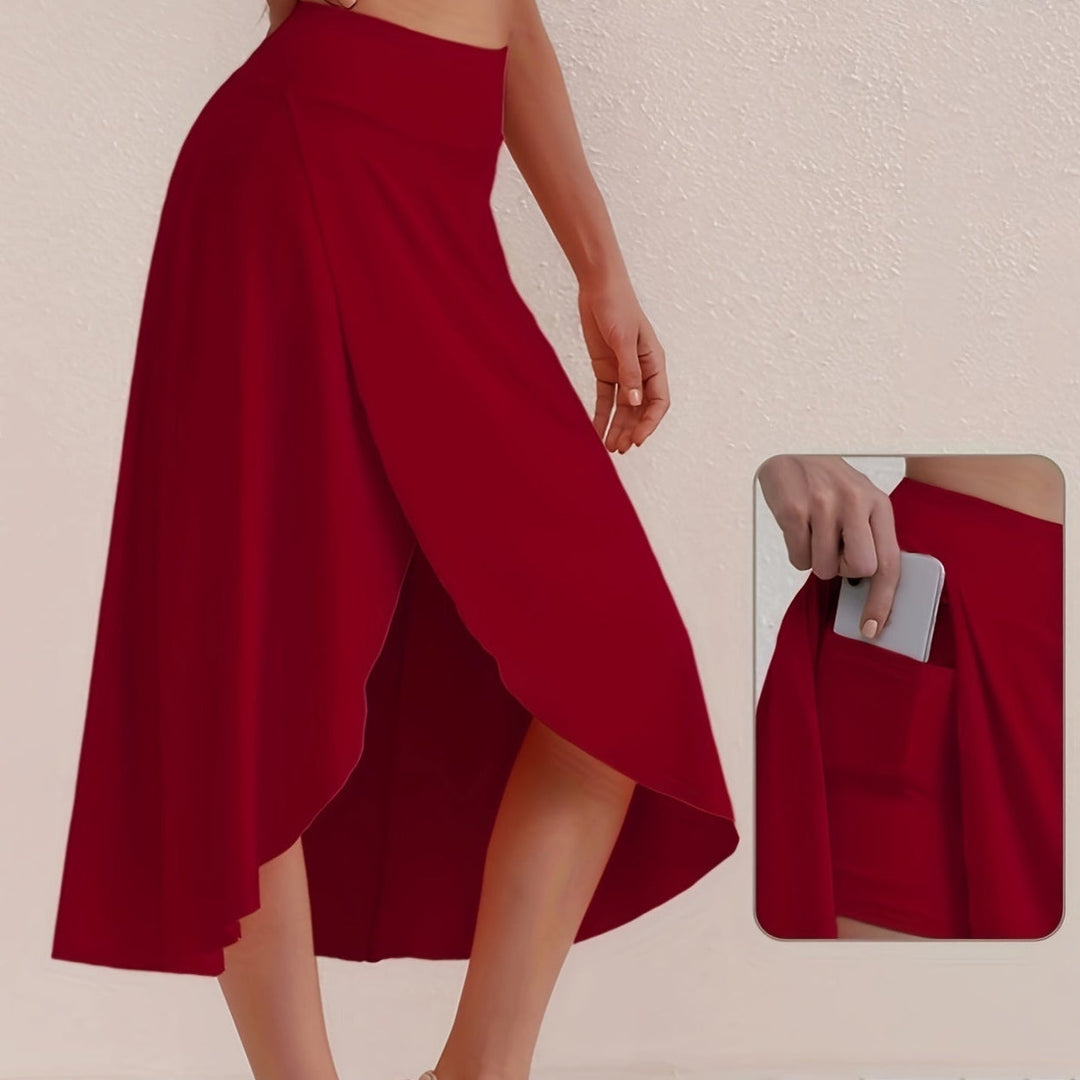 Athletic Rok – Asymmetrische Split & Hoge Taille Pasvorm