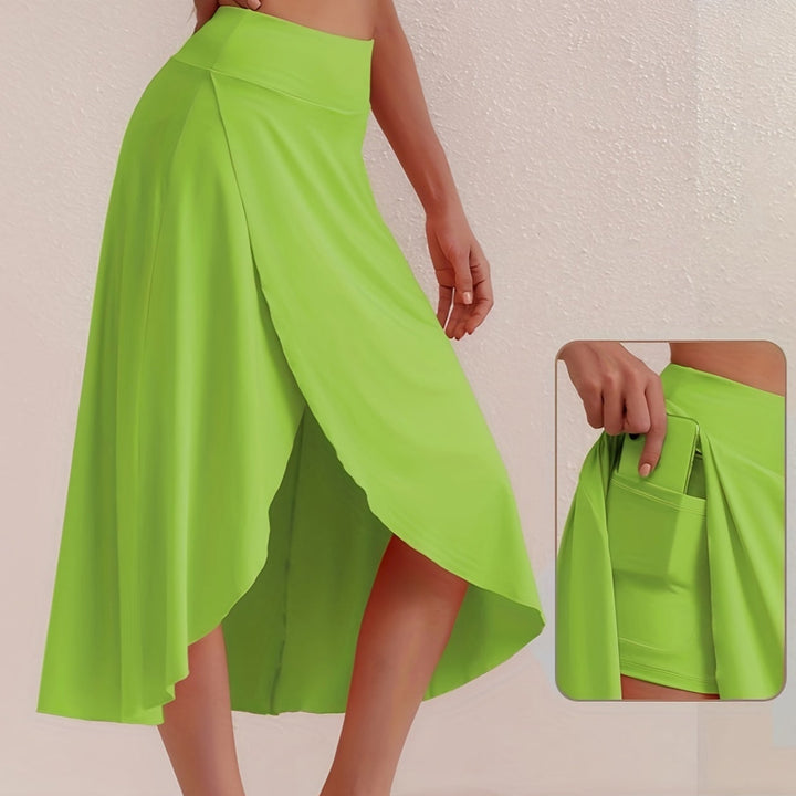 Athletic Rok – Asymmetrische Split & Hoge Taille Pasvorm
