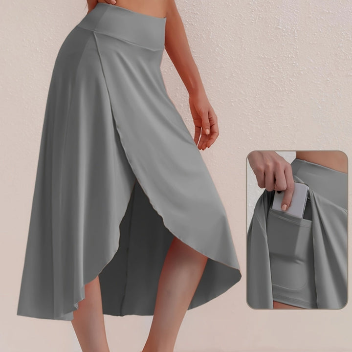 Athletic Rok – Asymmetrische Split & Hoge Taille Pasvorm