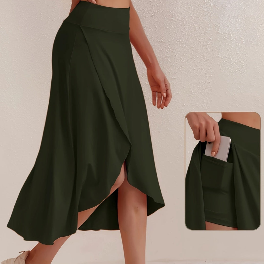 Athletic Rok – Asymmetrische Split & Hoge Taille Pasvorm