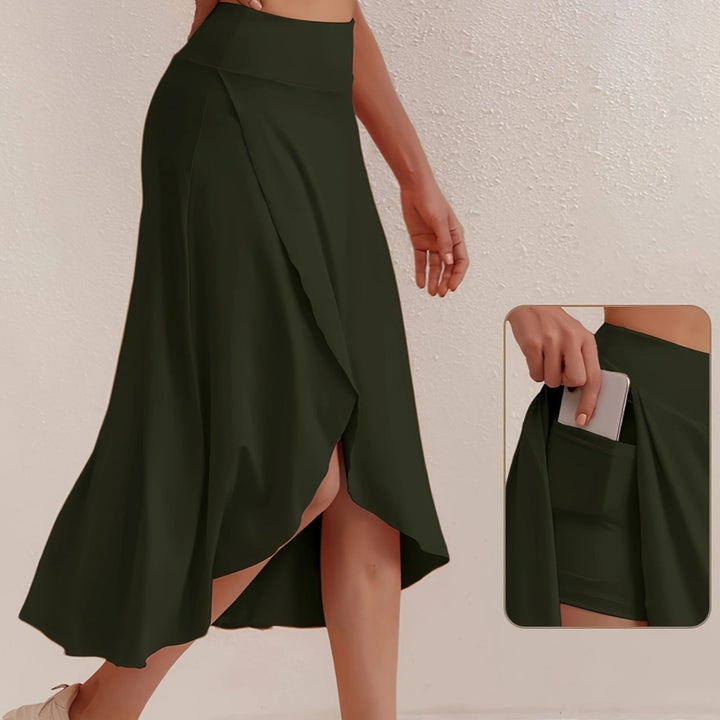 Athletic Rok – Asymmetrische Split & Hoge Taille Pasvorm