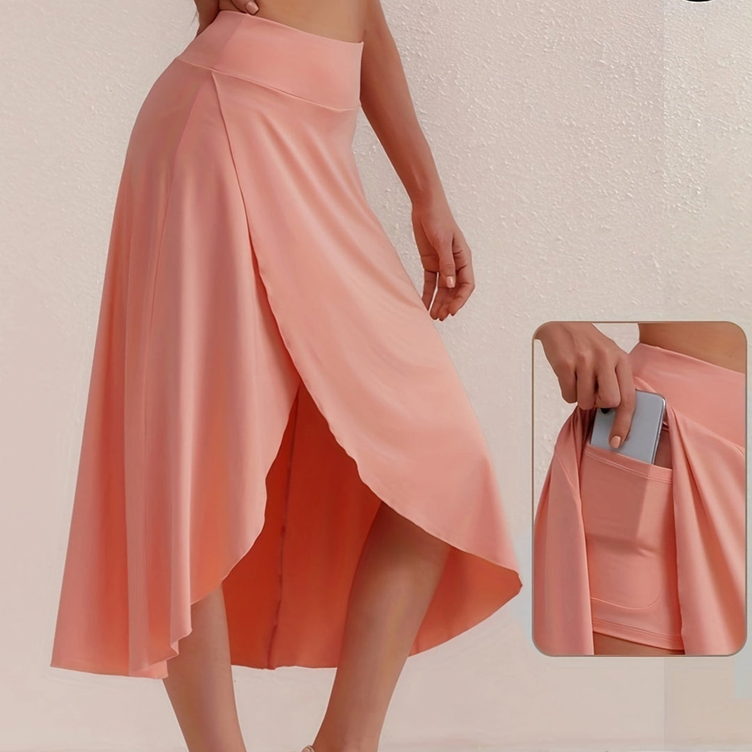 Athletic Rok – Asymmetrische Split & Hoge Taille Pasvorm