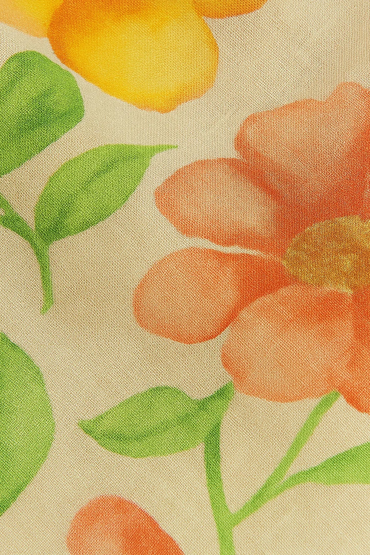 Ayesha - Midi-jurk met bloemenprint en vetersluiting