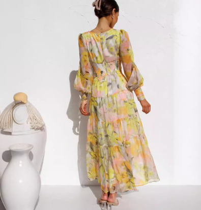 Betty - Maxi mantel met V-hals