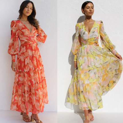 Betty - Maxi mantel met V-hals