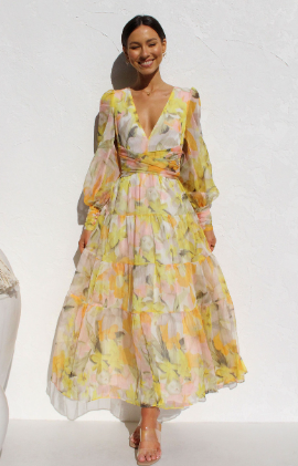 Betty - Maxi mantel met V-hals