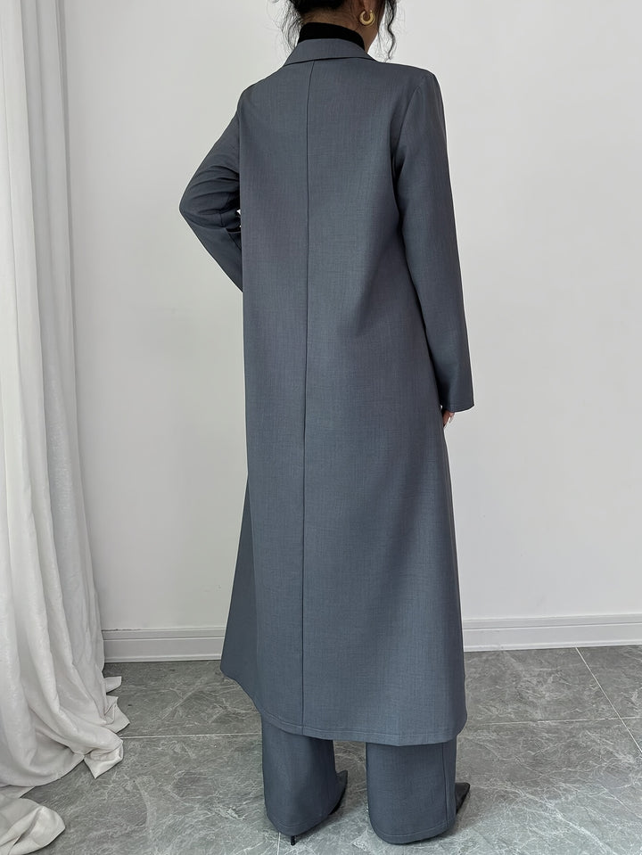 Blazer Broek Set- Reverskraag En Knoopsluiting