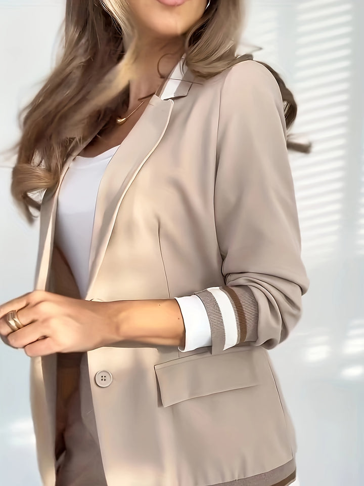 Blazer Broek Set – Ribtricot Structuur & Ruime Pasvorm