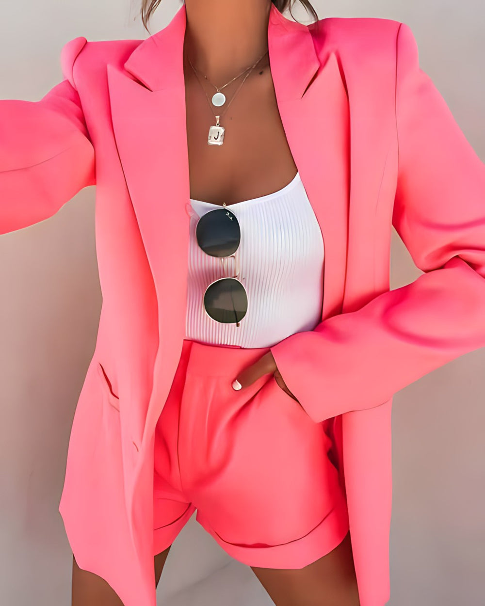 Blazer En Shorts Set – Getailleerde Blazer & Comfortshorts