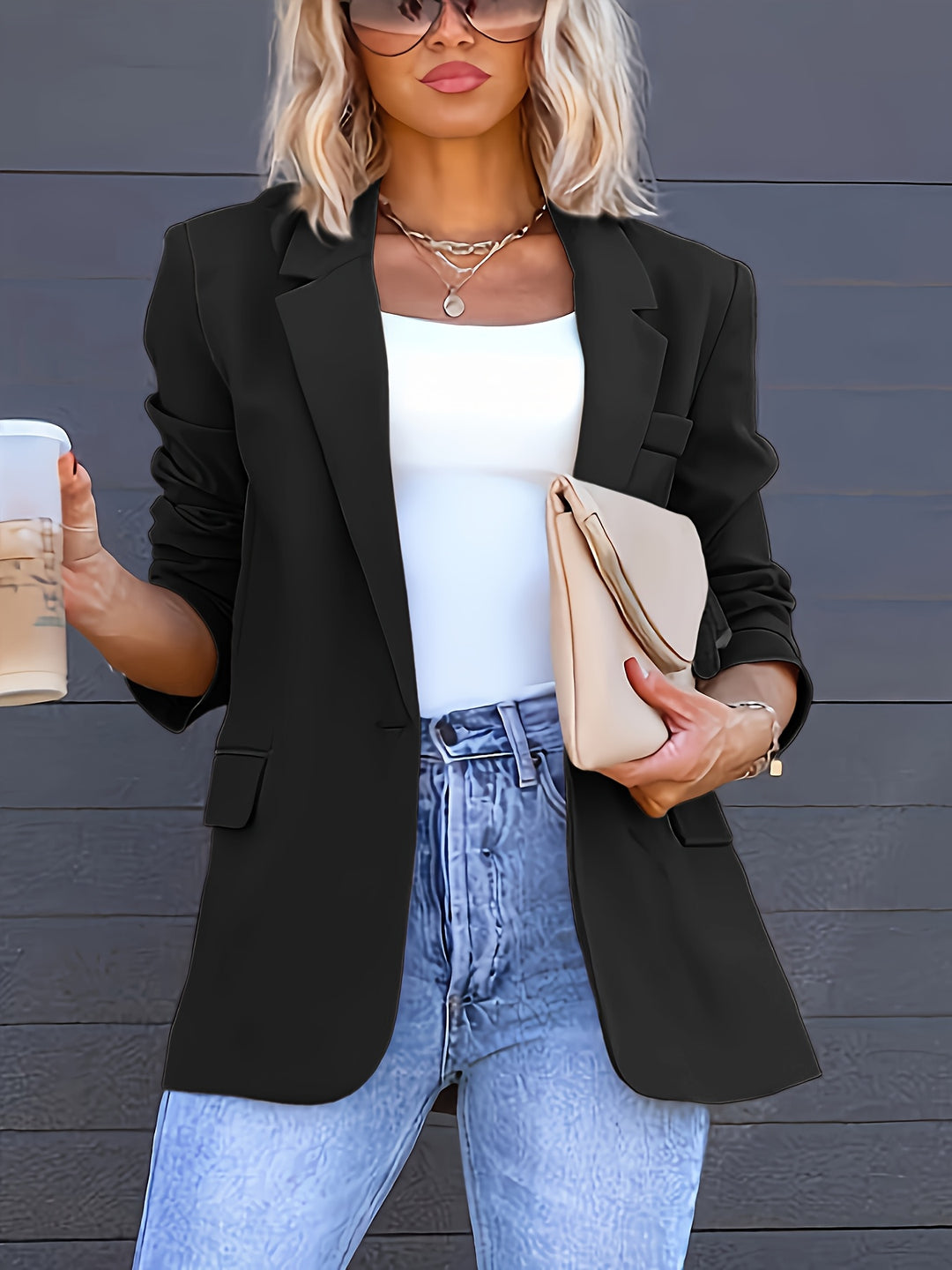 Blazer - H Silhouet En Enkele Knoopsluiting