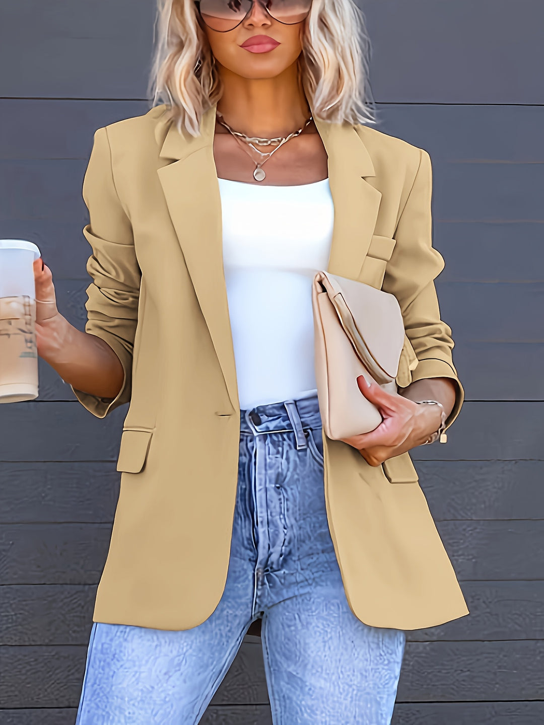 Blazer - H Silhouet En Enkele Knoopsluiting