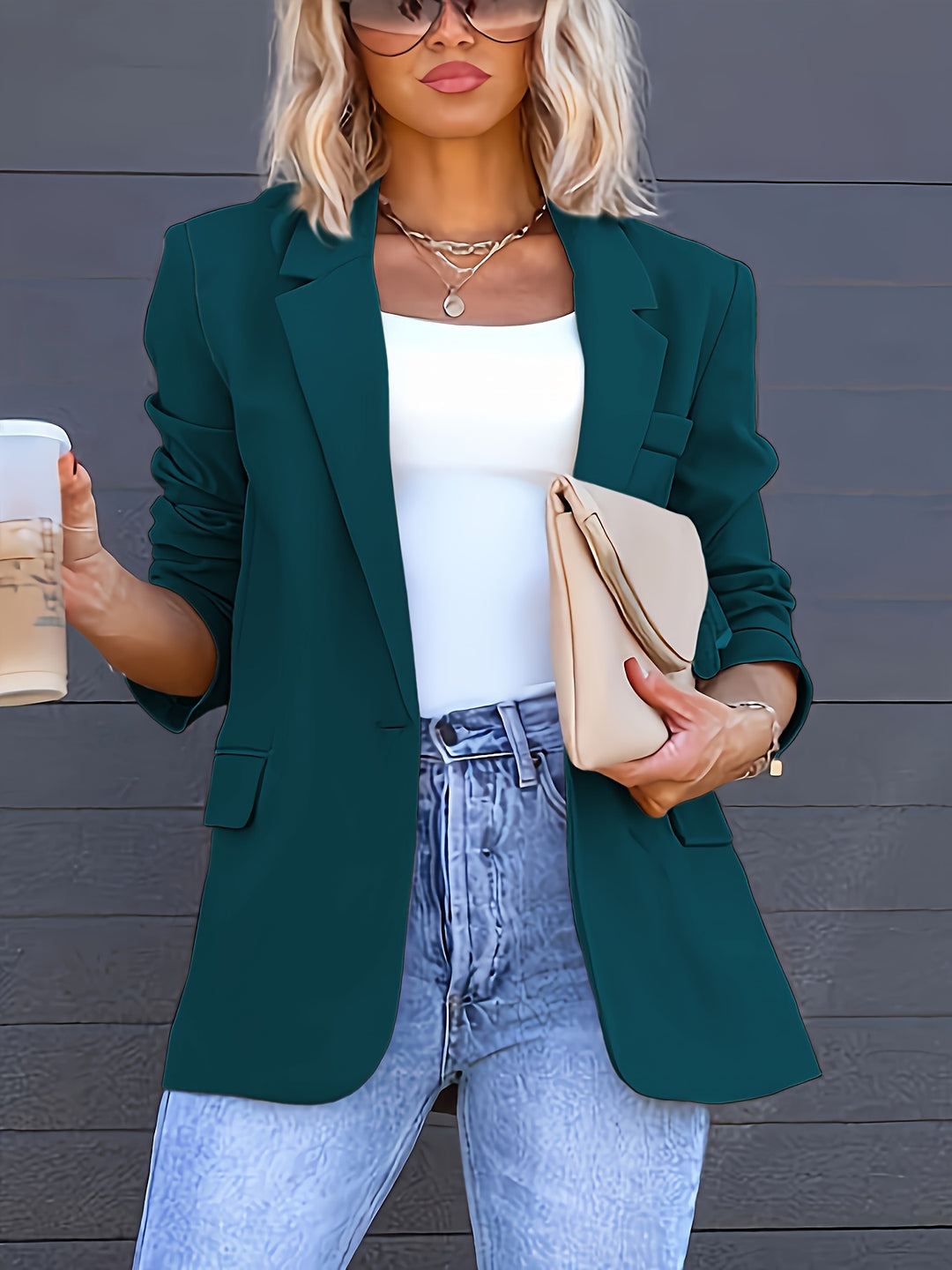 Blazer - H Silhouet En Enkele Knoopsluiting