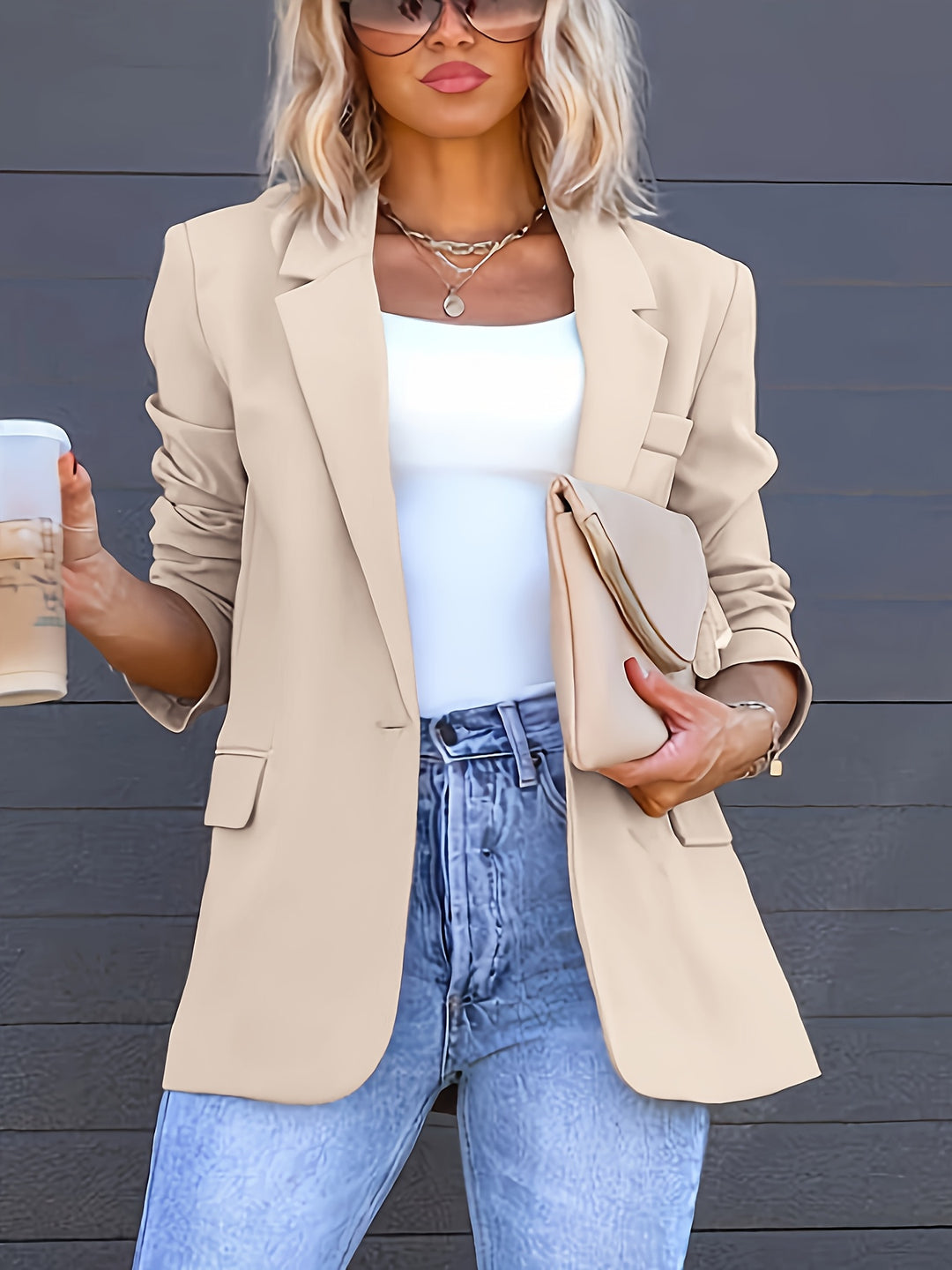 Blazer - H Silhouet En Enkele Knoopsluiting