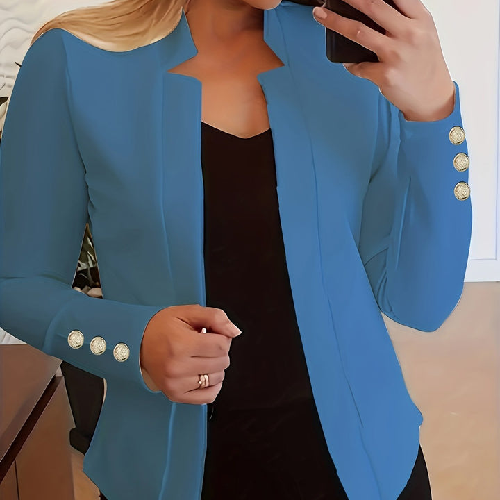 Blazer – Open Voorkant & Lange Mouwen met Knoopsluiting