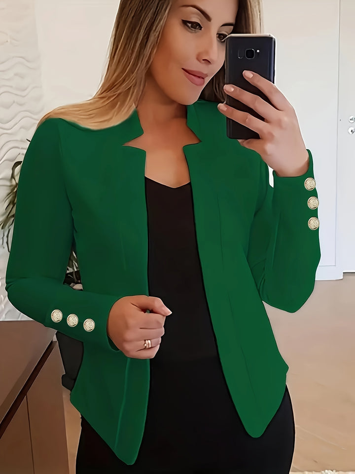 Blazer – Open Voorkant & Lange Mouwen met Knoopsluiting