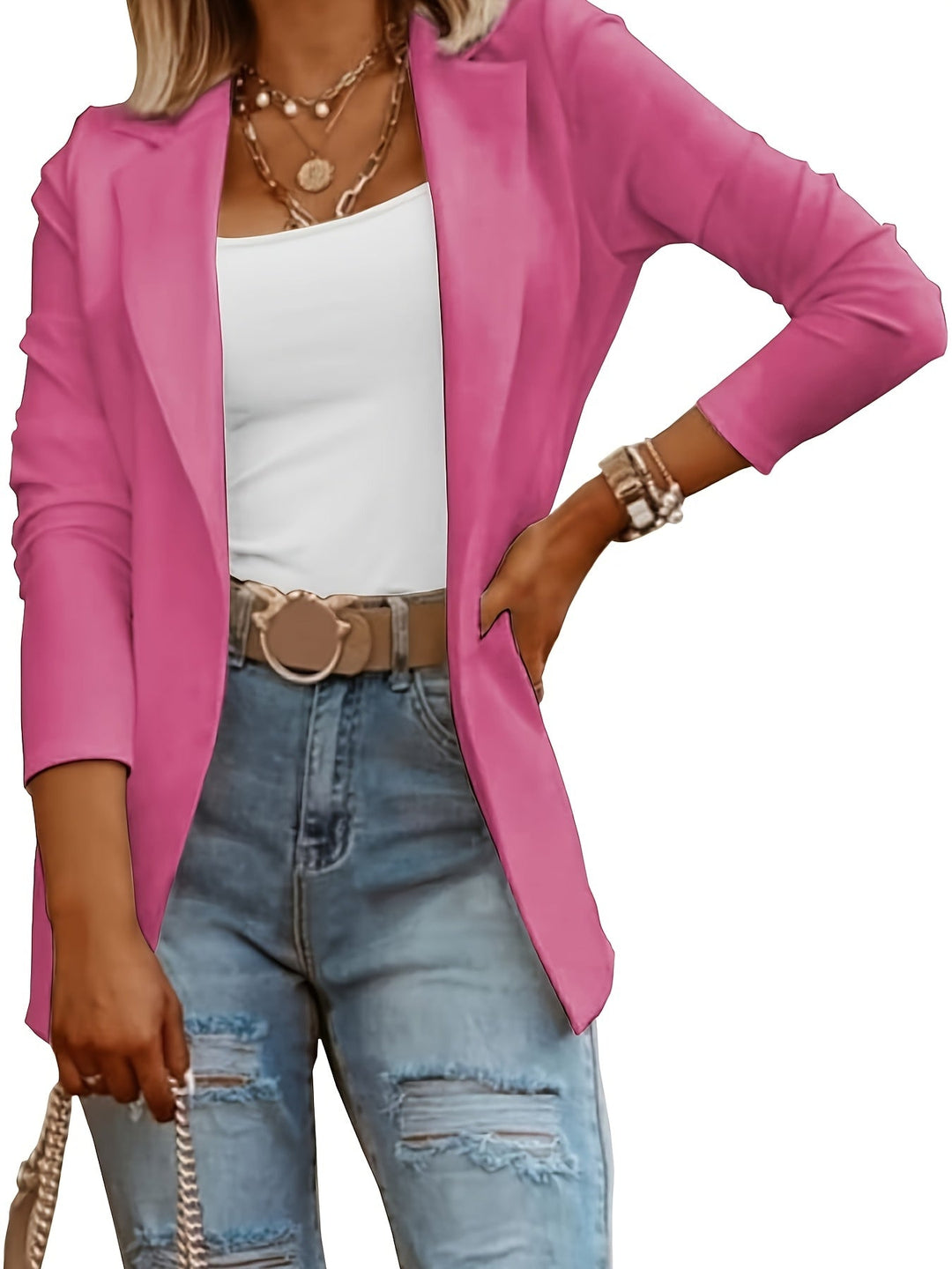 Blazer - Voorsluiting Zonder Knopen & Zacht Stofontwerp