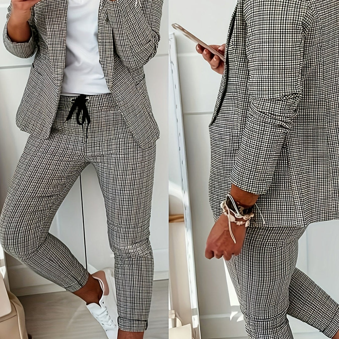 Blazer en Broek Set - Knoopsluiting & Broek met Trekkoord