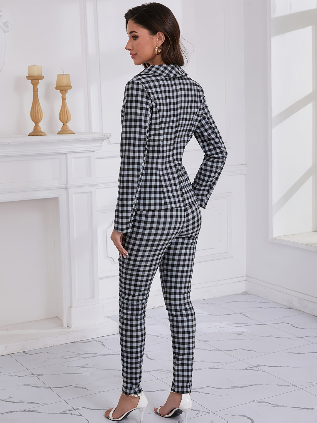 Blazer en Broek Set - Knoopsluiting & Broek met Trekkoord