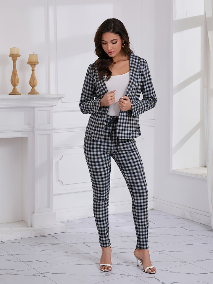 Blazer en Broek Set - Knoopsluiting & Broek met Trekkoord