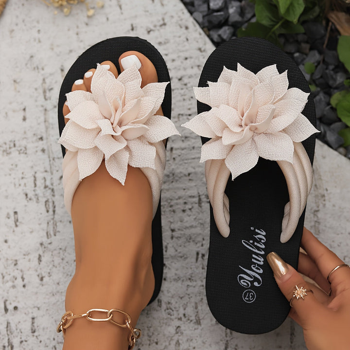 Bloemen-Flipflops – Instapstijl & Gewatteerde Zool