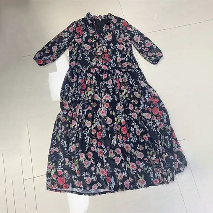Bloemen Maxi-jurk - Lichtgewicht Stof & Vrije Beweging