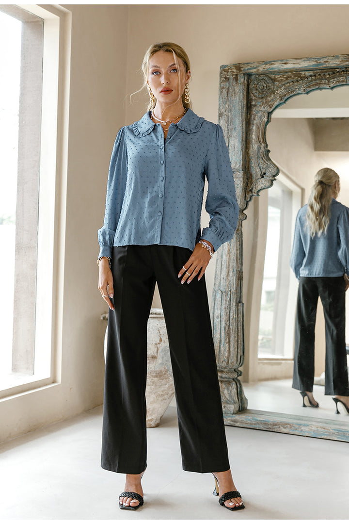 Blouse – Casual Polka Dot Jacquard & Losse Pasvorm