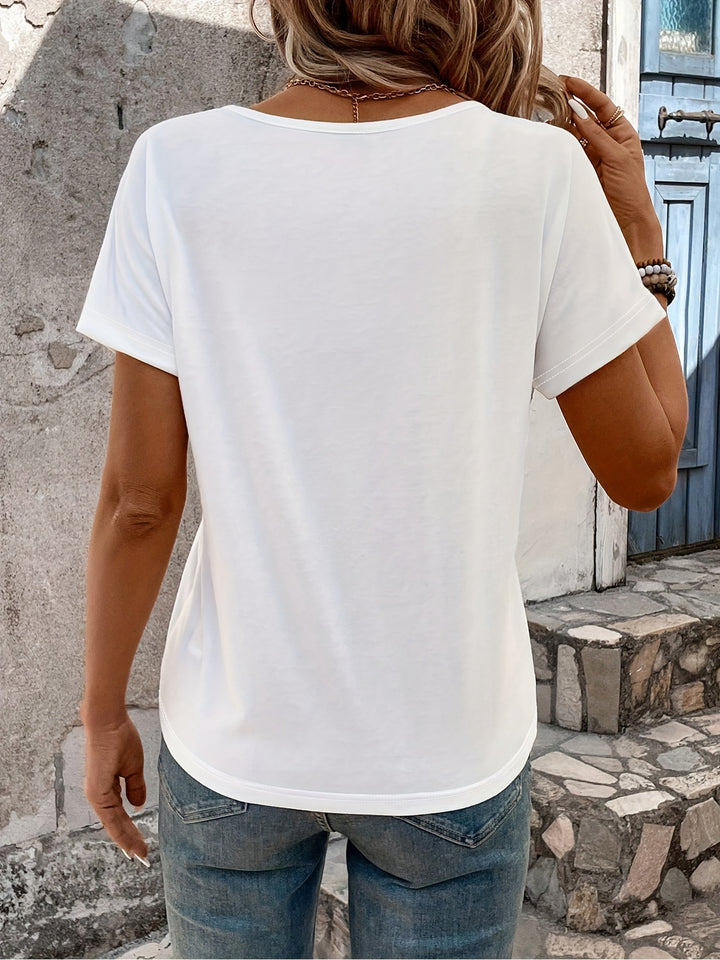 Blouse – Crossover Voorkant & Lichtgewicht Semi-Transparant