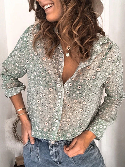 Blouse – Knoopsluiting & Lange Mouwen