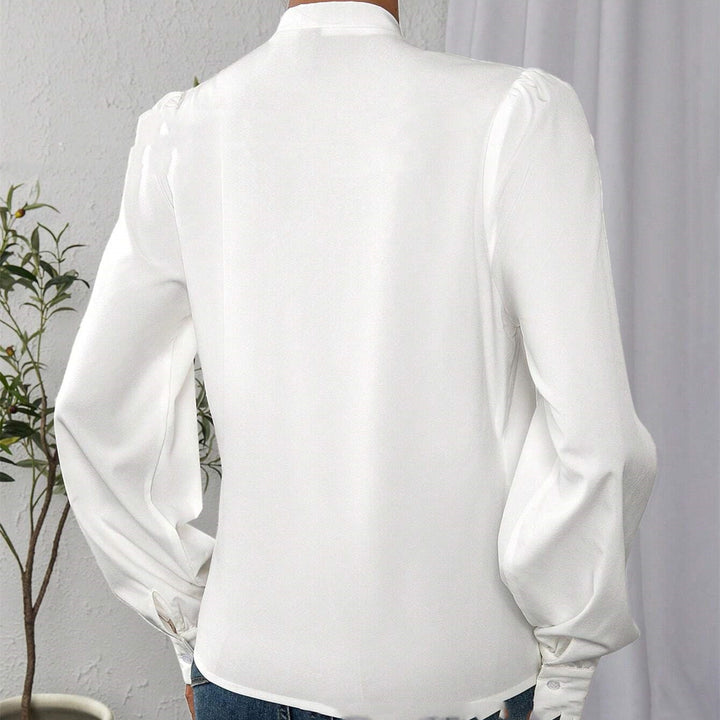 Blouse – Lange Mouwen & V-hals voor Comfortabele Pasvorm