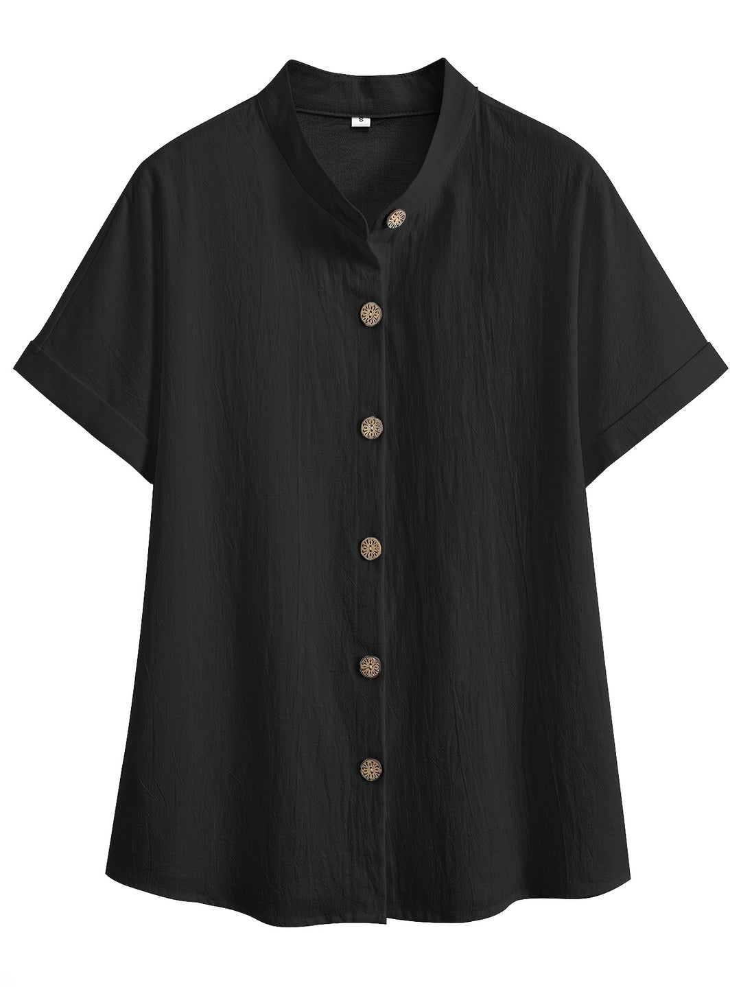 Blouse – Losse Batwing Mouwen & Knoopsluiting
