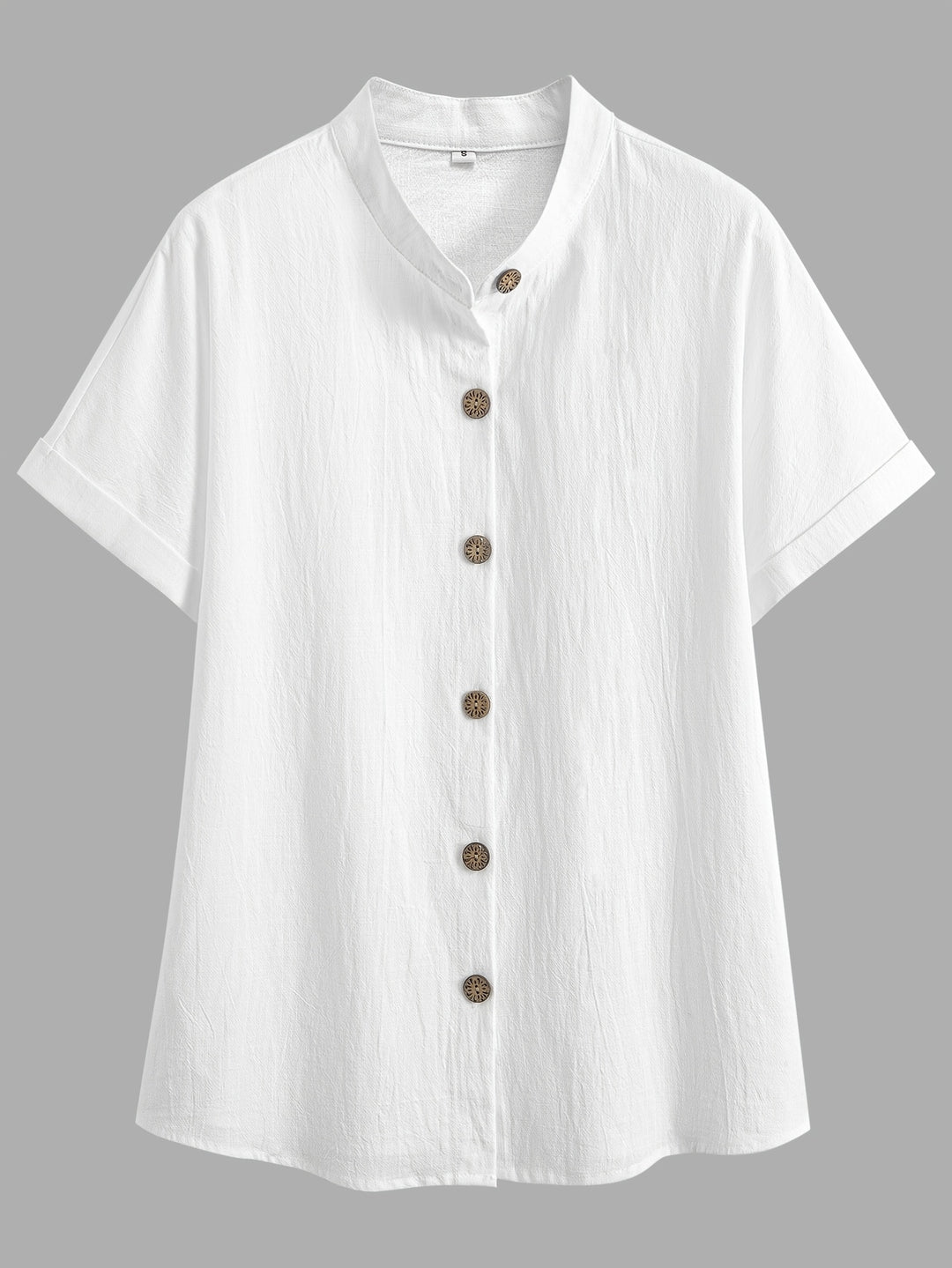 Blouse – Losse Batwing Mouwen & Knoopsluiting