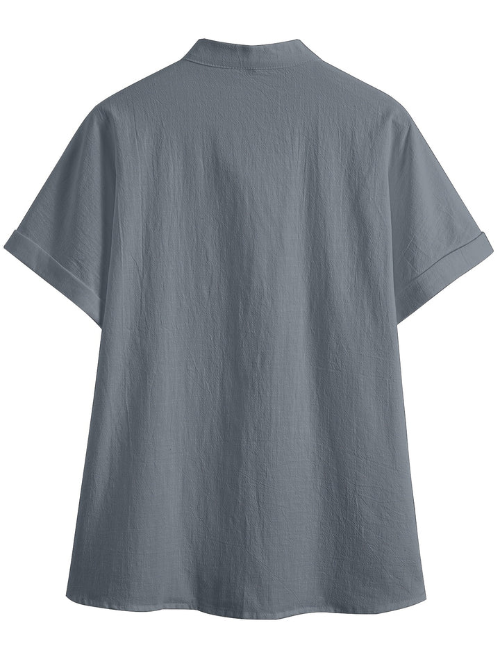 Blouse – Losse Batwing Mouwen & Knoopsluiting
