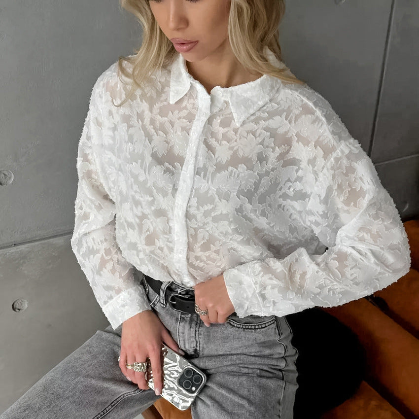 Blouse – Losse Pasvorm & Knoopsluiting voor Comfort