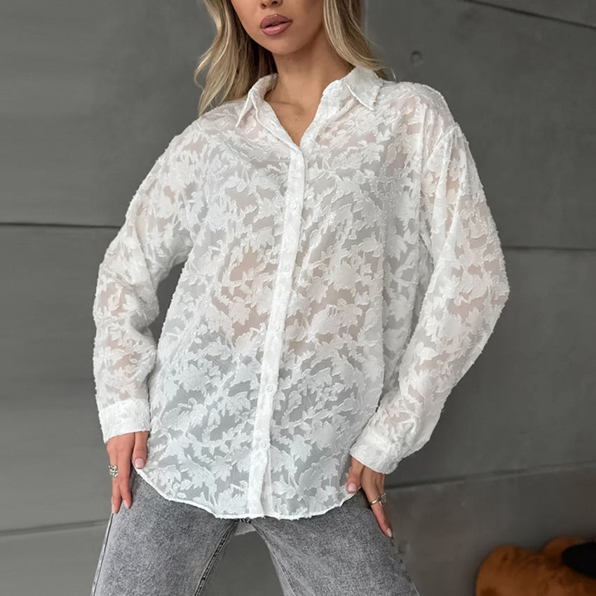Blouse – Losse Pasvorm & Knoopsluiting voor Comfort