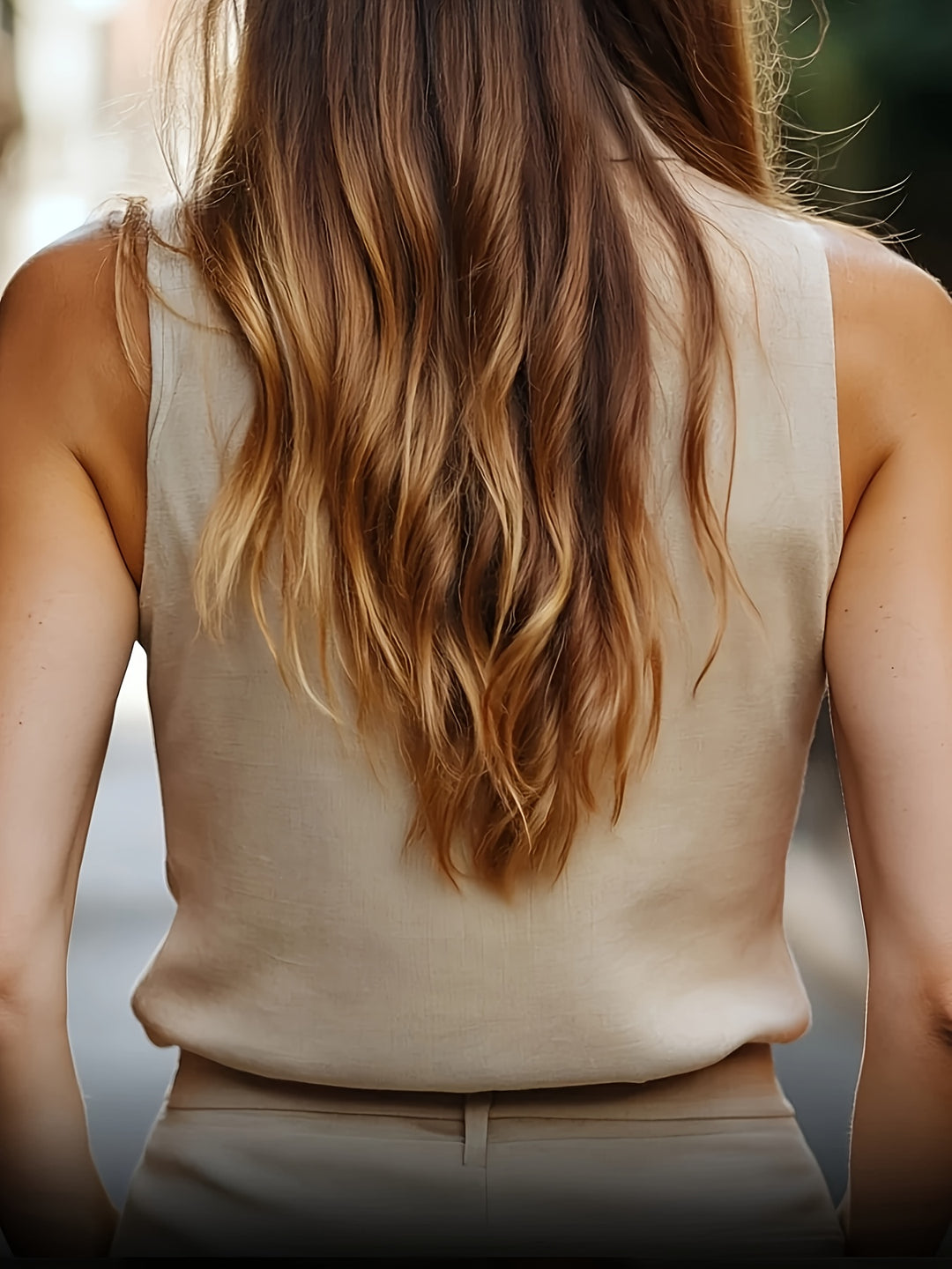 Blouse – Mouwloos Ontwerp & Lichtgewicht Stof