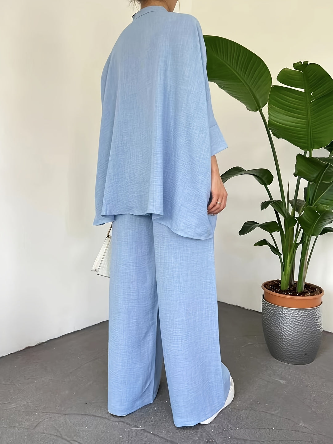 Blouse Set – Batwing Mouwen & Comfortabele Wijde Pasvorm