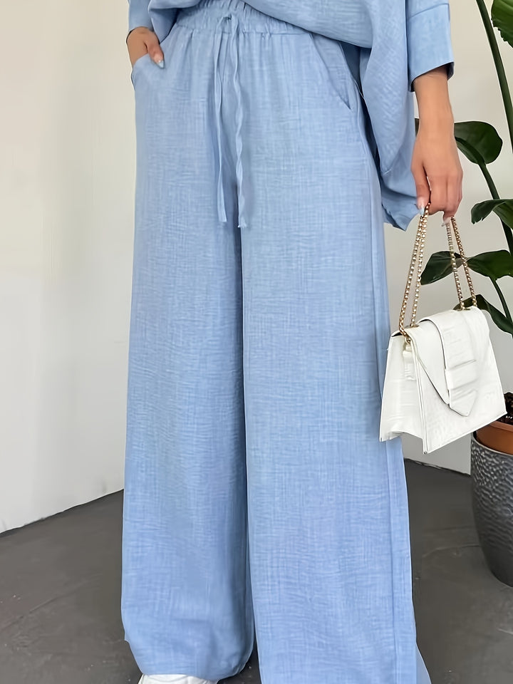Blouse Set – Batwing Mouwen & Comfortabele Wijde Pasvorm