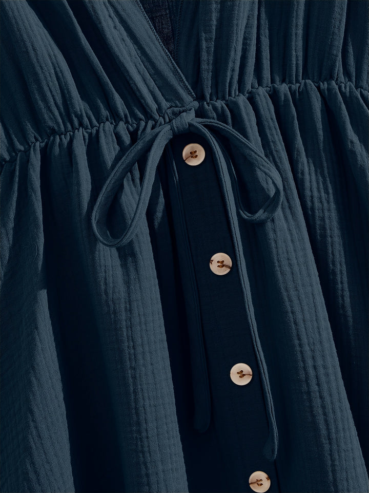 Bohemien Jurk – Mouwloos Ontwerp & Lichtgewicht Linnenmix