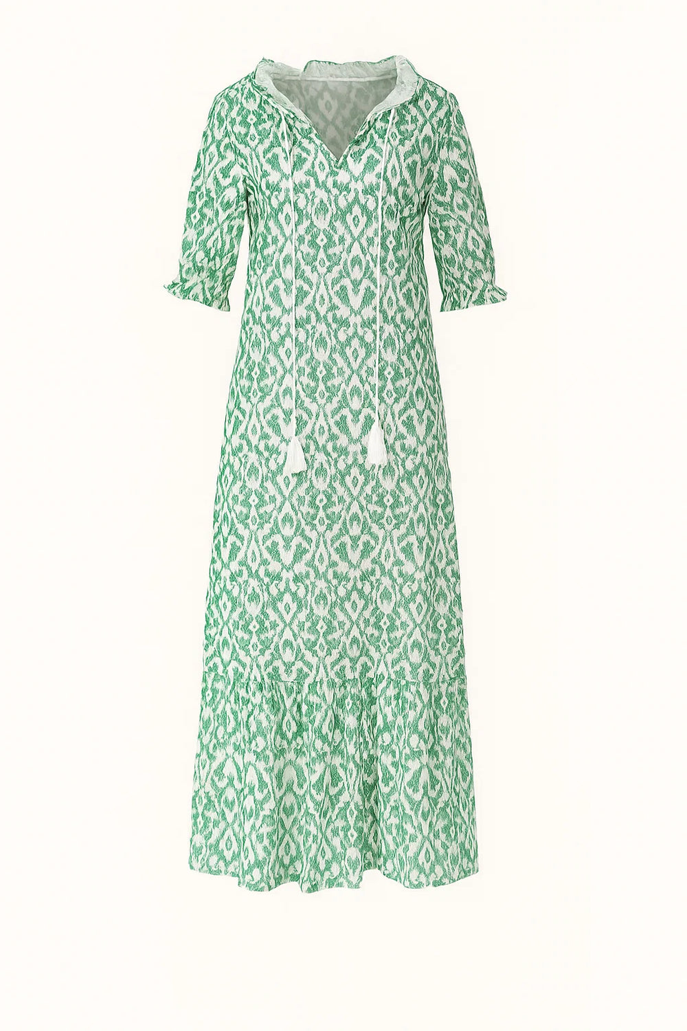Boho Maxi-jurk - Luchtig Ontwerp met Etnische Print & Lichtgewicht Stof