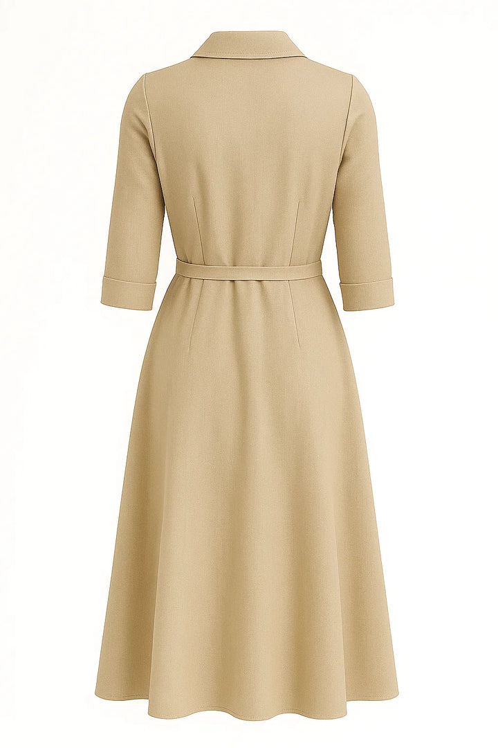 Brianna - Vintage jurk met zakken in botanisch kant