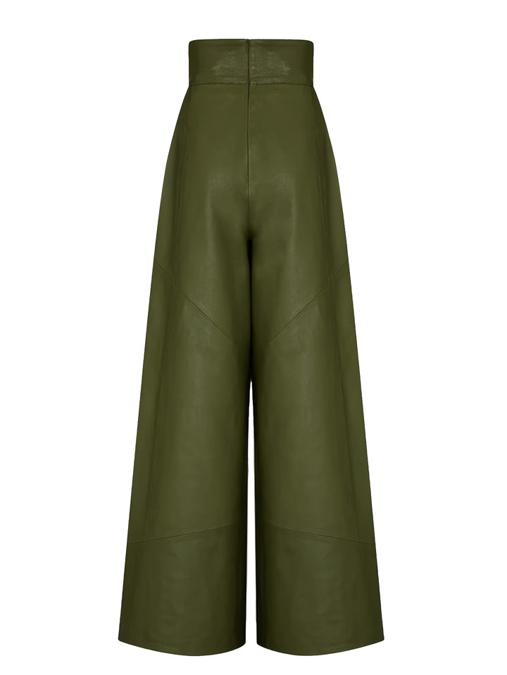 Broek – Hoge Taille En Wijde Pijpen Met Zijzakken En Rits