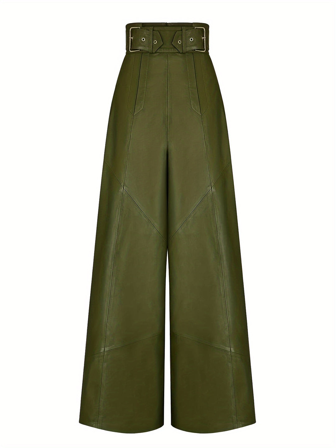 Broek – Hoge Taille En Wijde Pijpen Met Zijzakken En Rits
