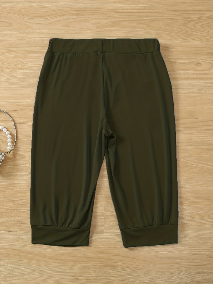 Capri-Broek – Trekkoord & Stevige Stof Met Zakken